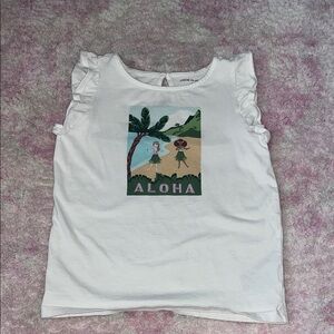 Janie and Jack Aloha White Kids' Top